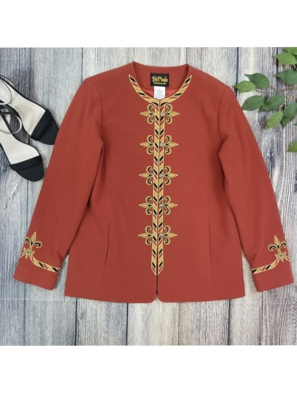 Bob Mackie Wearable Art Fleur De Lis Jacket